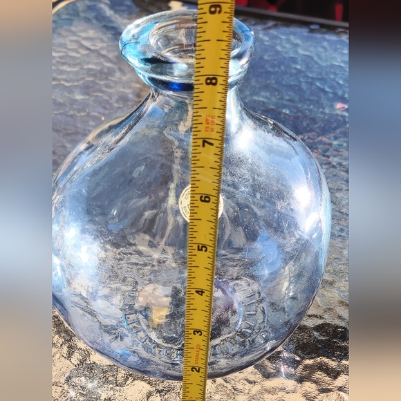 Vintage Spanish 100% Recycled Glass Handmade Vase 7.5" Asymmetrical "READ" - Picture 8 of 13